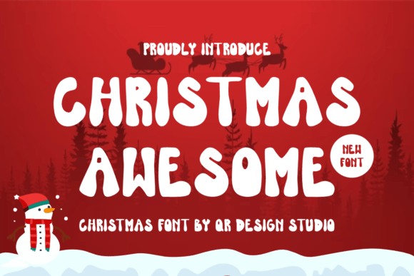 Christmas Awesome: A Bold Display Font for Handmade Holiday Magic