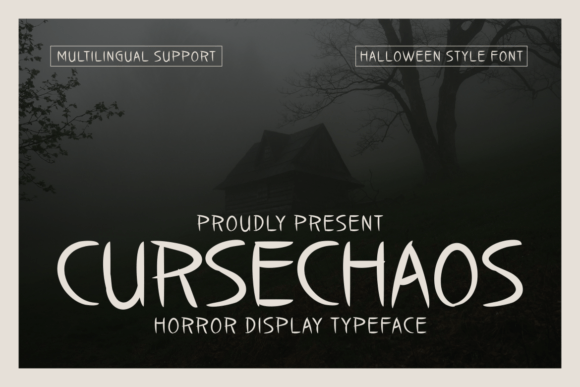 Cursechaos: A Spooky Display Font for Halloween Web Design