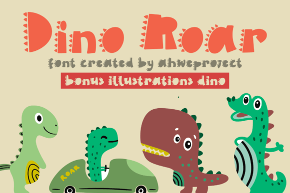 Dino Roar: A Playful Display Font for Bold Digital Branding