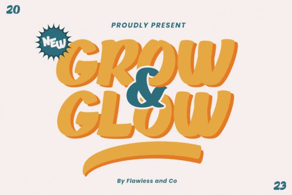 Grow and Glow: A Whimsical Display Font for Editorial Design