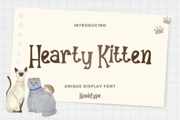Hearty Kitten: A Playful Display Font That Pops on Modern Websites