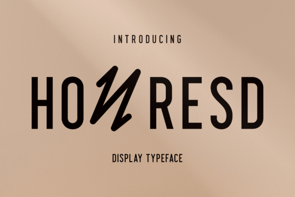 Honresd: A Luxe Display Font for Handmade Labels & Printables
