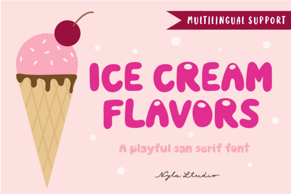 Ice Cream Flavors: A Playful Display Font for Digital Branding