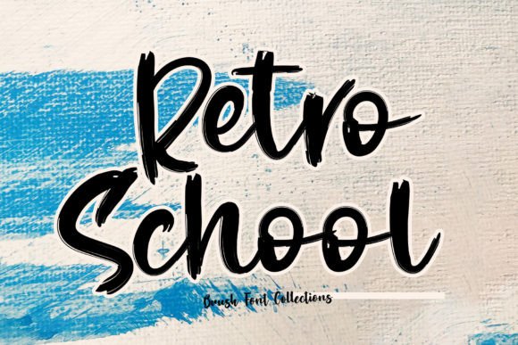 Retro School: A Playful Brush Display Font for Handmade Labels, Cards, and Creative Product Design