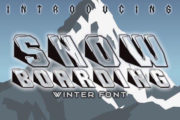 Snowboarding Font: A Bold Display Typeface for Small Business Branding